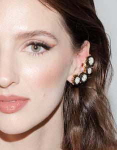 Lucrezia Earrings, Natural & Black
